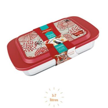 Imagem de Travessa Lasanheira Retangular Vidro 3,7L C/Tampa Marinex - Nadir Figu