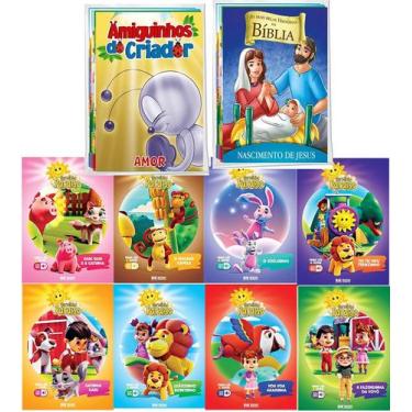 Imagem de Livro Infantil Educativo Religioso Animais Devocional Atitudes Kit 24 