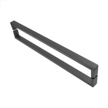Imagem de Puxador Inox U Para Portas De Madeira Pivotante 800mm Black - Fast Vid