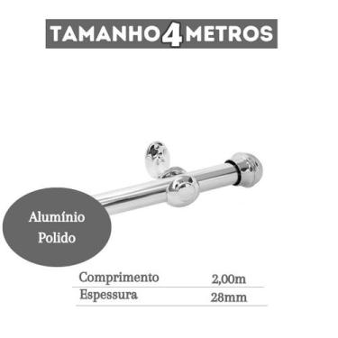 Imagem de Varão para cortina Cromado 2 metros diâmetro de 19mm - Armazém do Enxo