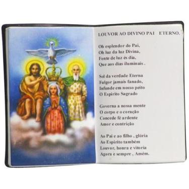 Imagem de Livro de Oração Divino Pai Eterno Resina Porta Caneta 15cm - Zona Livr