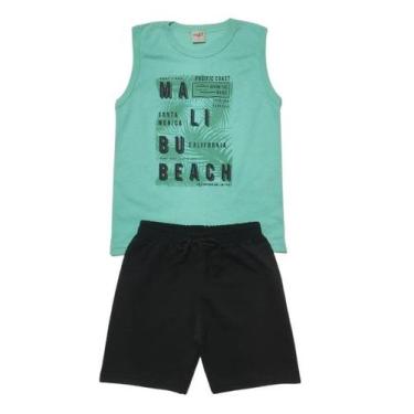Imagem de 1 Conjunto Regata de Verão Infantil Masculina - DETERMINE, Azul, 6