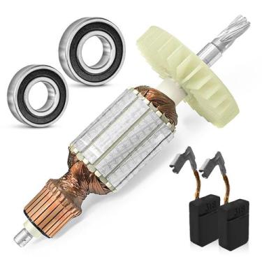 Imagem de Kit Induzido  + Carvão e Rolamentos Martelete Makita Hr2470 110v - Gen