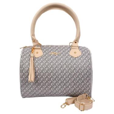 Imagem de Bolsa baú com alça de mão e alça transversal - Aryel, Branco