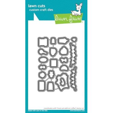 Imagem de Lawn Fawn LF3497 Complemento para carrinho de petiscos: matrizes de corte de grama de café