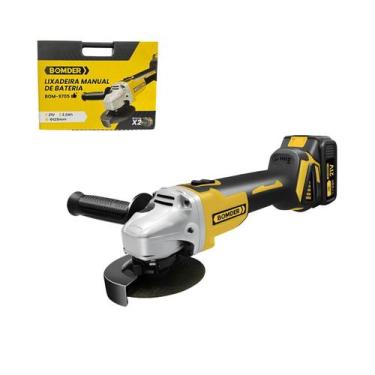 Imagem de Esmerilhadeira Angular Lixadeira Disco Corte Desbaste Com 2 Baterias 3