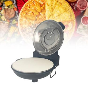 Imagem de Forno de pizza interno de 12" com temporizador, pedra para pizza e grelha, forno de pizza portátil de bancada, máquina de fazer pizza para casa até 800˚F, com janela de visualização,