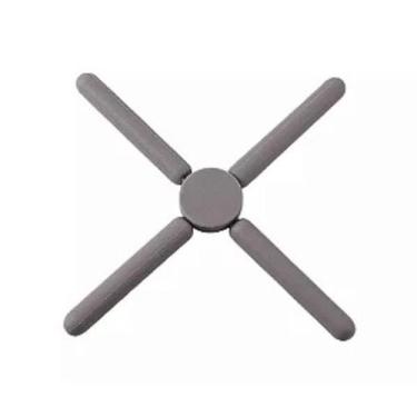 Imagem de Descanso Dobrável para Panela Mimo SN22442 Silicone Cinza - Mimo Style