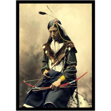 Imagem de Quadro Decorativo Design Índio Cultura Indígena Com Moldura RC026 - Vi