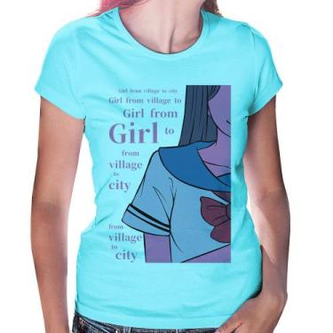 Imagem de Baby Look Girl From Village To City - Foca na Moda, Azul claro, M