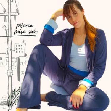 Imagem de Pijama Feminino Homewear Preguistê Multifuncional Ocasional Incrível M