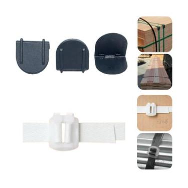 Imagem de Kit 50 Fivela Plástica + 50 Cantoneira Para Fita De Arquear - Embanet 