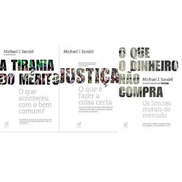 Imagem de kit 3 livros Michael J. Sandel JUSTIÇA + O QUE O DINHEIRO NÃO - Civili