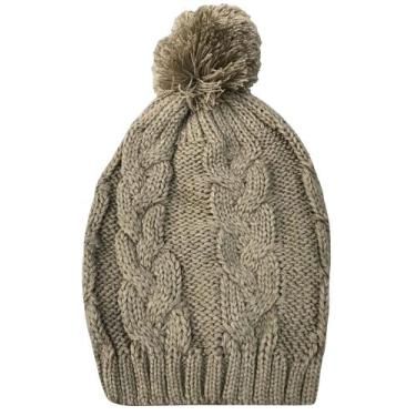 Imagem de Gorro Touca De Frio Trico Trançado Com Pompom Quente Inverno Adulto Un