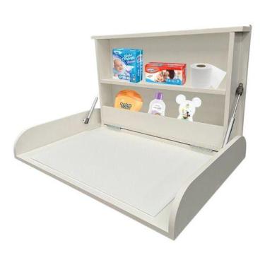 Imagem de Fraldário Trocador Retrátil De Fixar Na Parede Bebe Infantil - DIAMOND