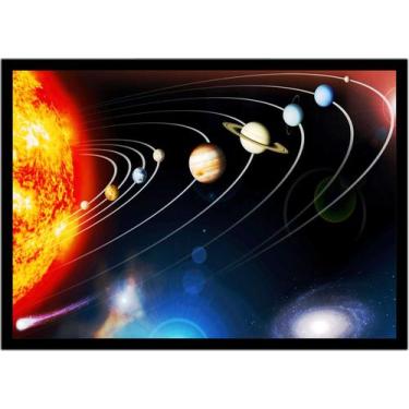 Imagem de Quadro Decorativo Universo Planetas Galáxias Sistema Solar Salas Quart
