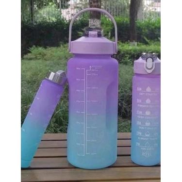 Imagem de Garrafa de agua Kit 3 garrafas motivacional fitness orgulho colorida h