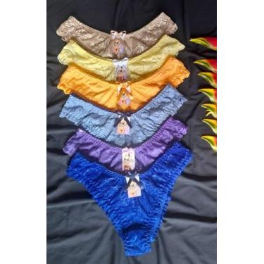 Imagem de kit 6  Calcinhas  de Renda Sexy Conforto Lingerie Luxo - J&V Moda Inti