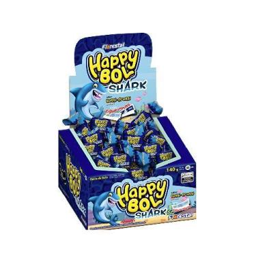 Imagem de Chiclete Happy Bol Shark Florestal 140G