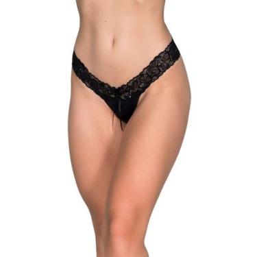 Imagem de Calcinha Fio Laterais em Renda e Laço Lingerie Tanga - Bella Fiore Mod