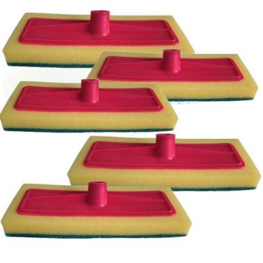 Imagem de 5 Esponjas Limpa Piso Azulejo Chão abrasivo Rodo outros - DELPLAS