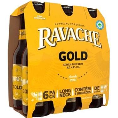 Imagem de Kit Cerveja Premium Lager Gold Ravache - 6x 355ml - Convenção São Paul
