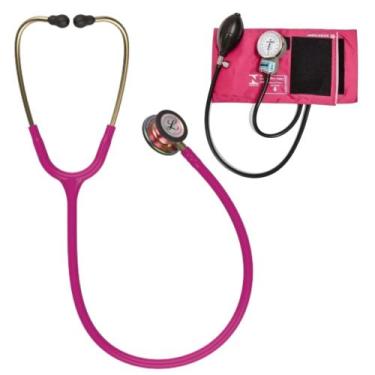 Imagem de Estetoscópio Littmann Classic lll + Esfigmomanômetro Pamed - Cores Var