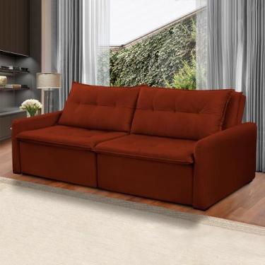 Imagem de Sofá Cama Retrátil Reclinável 4 Lugares D26 Slim 2,10x1,00m Suede Cobr