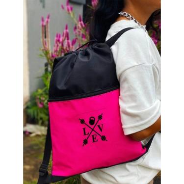 Imagem de Mochila Saco Nylon LOVE ACADEMIA Academia Esportiva Gym Bag Fitness Un