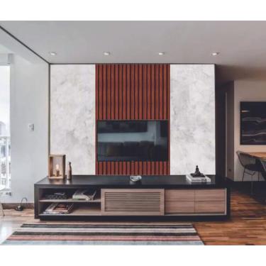 Imagem de Papel de Parede  Marmore e Ripado Tedencia  (folha med. 90x300 cm) - D