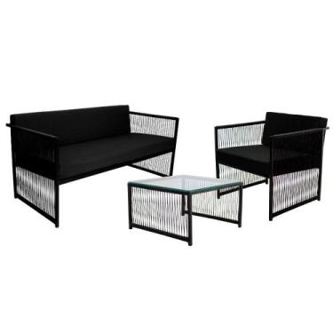 Imagem de Conjunto para Área Externa de Fibra Sintética - Poltrona Namoradeira M