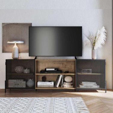 Imagem de Rack Sala Para Tv 70 Polegadas Industrial Com 2 Portas 1,80m - Artesan