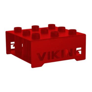 Imagem de Suporte Barra Olímpica Viking - 9 Posições - VIKING FITNESS, Vermelho