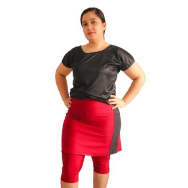 Imagem de Shorts saia corsário moda evangélica fitness plus size tamanho 48 ao 5