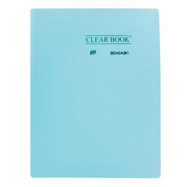 Imagem de Pasta Cátalogo A4 com 40 Sacos Envelopes Yes Tons Pastéis, Azul