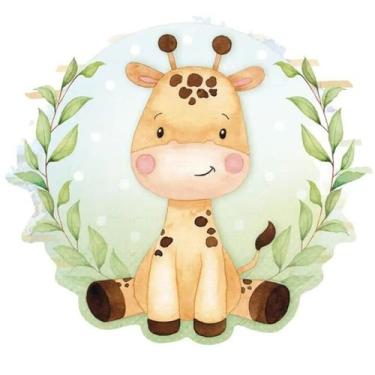 Imagem de Aplique Papel Decoupage em Mdf Safari Girafa Kit 5 Un. Apm12-153 12cm 