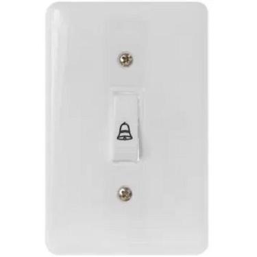 Imagem de Kit 5 Pulsador Interruptor Campainha Stylus Ilumi Branco