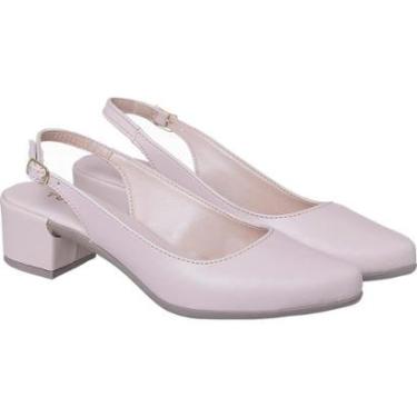 Imagem de Sapato Feminino Slingback Scarpan Aberto Mule Salto Grosso-Feminino
