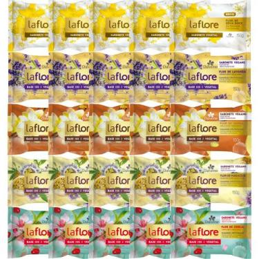 Imagem de 25UN La Flore Sabonete Barra Vegetal 150g Davene