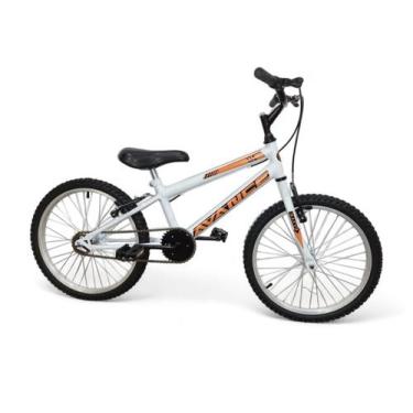 Imagem de Bicicleta Infantil Aro 20 Avance SX Freios V-brake, Branco, Laranja