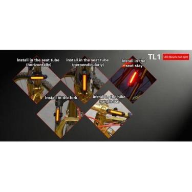 Imagem de Lanterna Bike Sinalizador Traseiro Farol Led Luz Segurança - zgp