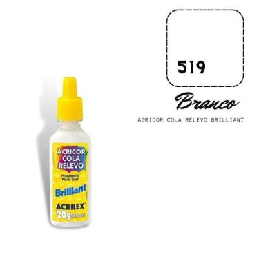 Imagem de Acricor Cola Relevo Branco (Brilliant)20g - ACRILEX