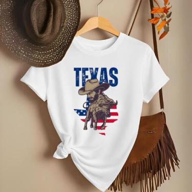 Imagem de Camiseta Feminina Country Look Country T-shirt Roça Agro Rodeio Boiade