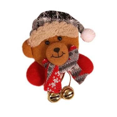 Imagem de E EMZHOLE Broche de Natal LED piscando broche iluminado broche de Natal Papai Noel alce rena urso broche de natal ornamentos de natal crianças festival presentes de natal lembrancinhas de festa, one