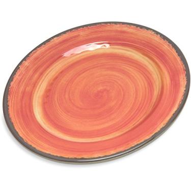 Imagem de Carlisle 5400752 Prato de manteiga e pão de melamina, 17,78 cm, Fireball