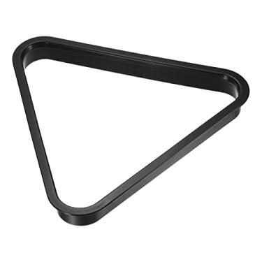 Imagem de PATIKIL Rack triangular de bola de bilhar, suporte de bola de sinuca de plástico para mesa de bilhar, preto