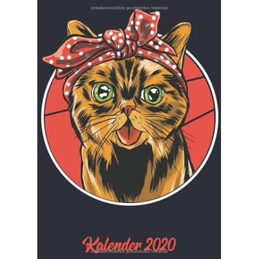 Imagem de Kalender 2020: Wochenplaner zum notieren, organisieren und planen DIN A4. Kalender/Terminkalender/Monats- / Tagesübersicht/Kontakt- / ... : Katze Miau Mietze Katzenfan Katzenliebhaber