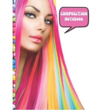 Imagem de Composition Notebook: COMPOSITION NOTEBOOK: GORGEOUS RAINBOW MODEL, EXTRAORDINARY NOTEBOOK FOR GIRLS, TEENS! 120 PAGES, WIDE-RULE LINED, HIGH GLOSS ART GRAPHIC!