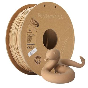 Imagem de Polymaker Filamento Matte Pla 1.75Mm Pastel Amendoim, 1.75 Pla Filamento para Impressora 3D 1Kg - Polyterra 1.75 Pla Filamento Matte Peanut Tan Filamento de Impressão 3D