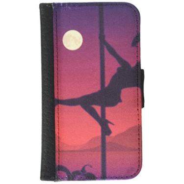 Imagem de Capa de couro estilo Halloween com vara dançante, dança exótica, estilo carteira flip para Apple iPhone 4 e 4S
